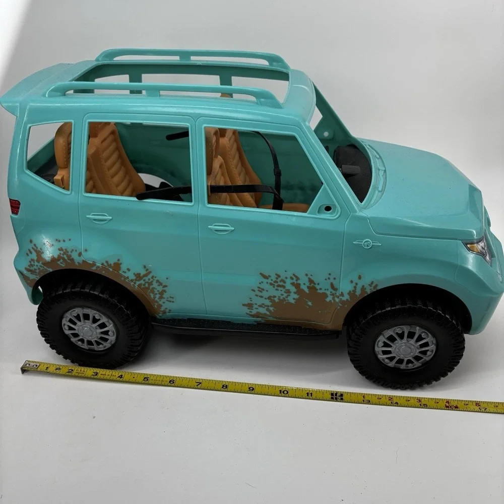 Mattel Barbie 2016 SUV Jeep Camping Fun Teal Off-Road Mudding Vehicle FGC99